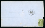 Stamp of Greece » Large Hermes Heads » Covers, frankings and destinations » External usages Letter from Rethimno (Nov. 12/24, 1873) to Athens