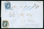 Stamp of Greece » Large Hermes Heads » Covers, frankings and destinations » External usages 1868 (29.12) wrapper from Prevesa to Corfu, franked with Austrian Levant 10s coarse beard