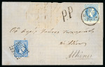 Stamp of Greece » Large Hermes Heads » Covers, frankings and destinations » External usages Letter from Herraklion (Nov. 19/Dec.1, 1873) to At