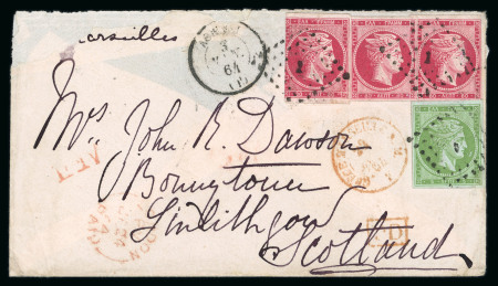 Stamp of Greece » Large Hermes Heads » Covers, frankings and destinations » External usages Letter from Athens (Jan. 3/15, 1864) to Linlithgow