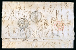 Stamp of Greece » Large Hermes Heads » Covers, frankings and destinations » External usages Unpaid letter from Liverpool (Sept. 11/23, 1869) t