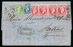 Stamp of Greece » Large Hermes Heads » Covers, frankings and destinations » External usages Unpaid letter from Manchester (June 6/18, 1872) to