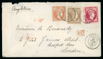 Stamp of Greece » Large Hermes Heads » Covers, frankings and destinations » External usages Letter sent from Athens (Mar. 23/Apr. 4, 1874) to