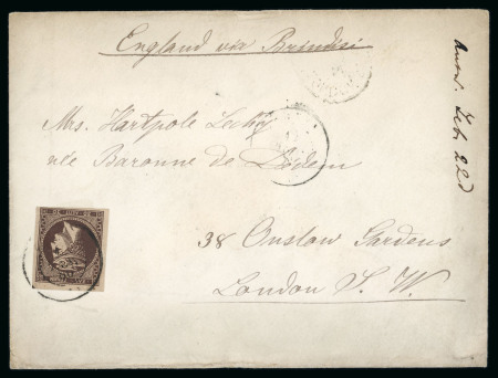 Stamp of Greece » Large Hermes Heads » Covers, frankings and destinations » External usages Letter sent from Athens (xx xx, 1880) to London (J