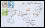 Stamp of Greece » Large Hermes Heads » Covers, frankings and destinations » External usages Letter from Calamata (Jan. 5/17, 1871) to Genova (