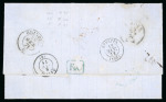 Stamp of Greece » Large Hermes Heads » Covers, frankings and destinations » External usages Letter from Calamata (Jan. 5/17, 1871) to Genova (