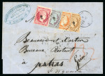Stamp of Greece » Large Hermes Heads » Covers, frankings and destinations » External usages Unpaid letter from Marseille (Nov.24/Dec. 6, 1862)