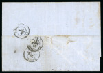 Stamp of Greece » Large Hermes Heads » Covers, frankings and destinations » External usages Unpaid letter from Marseille (Nov.24/Dec. 6, 1862)