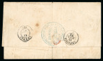 Stamp of Greece » Large Hermes Heads » Covers, frankings and destinations » External usages Unpaid letter from Marseile (Jul. 24, 1873) to Ath