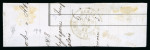 Stamp of Greece » Large Hermes Heads » Covers, frankings and destinations » External usages Two fragments:1. Fragment with three French 20 ce