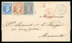 Stamp of Greece » Large Hermes Heads » Covers, frankings and destinations » External usages Letter from Pireas (Jun. 11/23, 1870) to Marseille