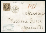 Stamp of Greece » Large Hermes Heads » Covers, frankings and destinations » External usages Letter from Syros (Jun. 5/17, 1876) to Marseille v