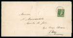 Stamp of Greece » Large Hermes Heads » Covers, frankings and destinations 1882 (Jan 2) Printed matter sent from Athens to Paris with cream papers w/o control numbers printings 5l green$