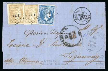 Stamp of Greece » Large Hermes Heads » Covers, frankings and destinations » External usages Letter from Zakynthos (Feb. 6/18, 1872) to Taganro