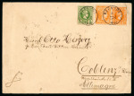 Stamp of Greece » Small Hermes Heads Letter from Kerkyra (Jan. 2/15, 1890) to Coblentz