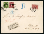 Stamp of Greece » 1900-01 Surcharges 1901 (Oct 6) Envelope from Athens to Berlin, franked at 420 lepta with three different issues