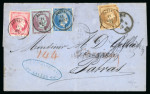 Stamp of Greece » Large Hermes Heads » Covers, frankings and destinations » External usages Unpaid letter sent from Anvers (May 1/13, 1863) to