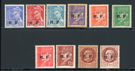 Stamp of France » Libération Roanne (Loire), Libération, type Mercure et type Pétain,
