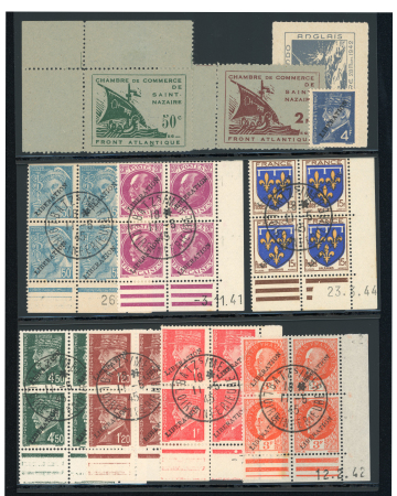 Stamp of France » Libération Saint Nazaire (Bretagne), lot comprenant vignettes