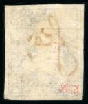 Stamp of Switzerland / Schweiz » Sitzende Helvetia Ungezähnt » 1856-57 Berner Druck (II) 1856, 5 Rp. braun 1. Berner Druckperiode, leicht und zentrisch entwertet mit schwarzem Ortsstempel