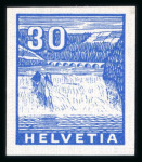 Stamp of Switzerland / Schweiz » Schweiz ab 1907 1934 Landschaftsbilder 3 bis 30 Rp. ungezähnt, ungebraucht mit vollem Originalgummi