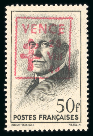 Stamp of France » Libération Vence (Alpes MAritimes), Libération, type Pétain, Mayer