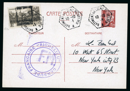 Stamp of France » Libération Batîment de Ligne "Richelieu" 1942, Libération, 5 francs