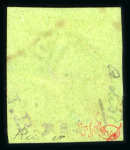 Stamp of Switzerland / Schweiz » Kantonalmarken » Genf 1845, kleiner Adler, prachtvoll entwertet mit roter Genfer Rosette