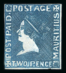 Stamp of Mauritius » 1859 Sherwin Issue (SG 40) 1859 Sherwin 2d deep blue, unused