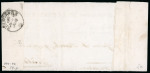 Stamp of Switzerland / Schweiz » Sitzende Helvetia Ungezähnt » 1856-57 Berner Druck (II) 40 Rp. grün 2. Berner Druckperiode, auf unvollständigem Streifband von Solothurn nach Trübbach