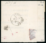 Stamp of Switzerland / Schweiz » Sitzende Helvetia Ungezähnt » 1856-57 Berner Druck (II) 1858, 10 Rp. blau, 2. Berner Druckperiode zusammen mit Strubel 15 Rp. rot, auf Nachnahme-Brief