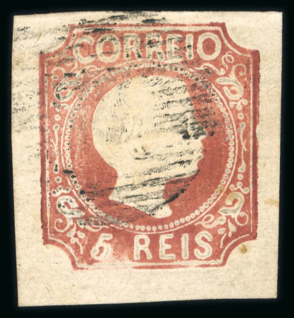 Stamp of Portugal 1855-56 Pedro V mixed group of mostly used examples