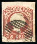 Stamp of Portugal 1855-56 Pedro V mixed group of mostly used examples