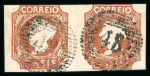Stamp of Portugal 1853 Maria II mostly used group