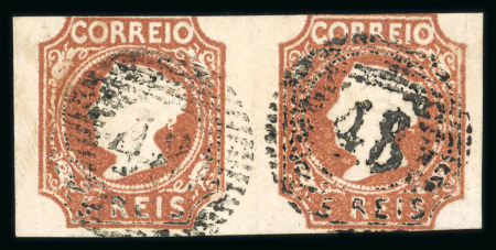 Stamp of Portugal 1853 Maria II mostly used group