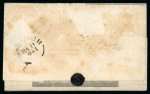 Stamp of Great Britain » 1840 Mulreadys & Caricatures » Advertising Letter Sheets East Anglian Envelope Advertiser - Chubb's Patent Night Commodes: 1841 (May 11) 1d Mulready sent from Harwich to Hadleigh