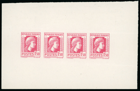 Stamp of France » Collections 1880-1965, sur plaquettes très beau lot constitué d'essais,