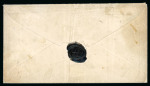 Stamp of Switzerland / Schweiz » Kantonalmarken » Genf 1848, grosser Adler gelbgrün, auf dekorativem Brief von der Enklave Céligny nach Genf