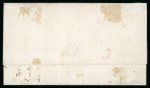 Stamp of Switzerland / Schweiz » "Waadt", "Neuenburg", "Winterthur" 1850, Waadt 4 mit Abart « Rotes Kreuz nach unten verschoben »,  auf Faltbrief von Genf nach Petit Saconnex
