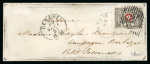 Stamp of Switzerland / Schweiz » "Waadt", "Neuenburg", "Winterthur" 1851, Waadt 5,  auf Damenbrief mit Zierprägung und Bronztinte von Genf nach Petit Saconnex
