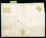 Stamp of Switzerland / Schweiz » Kantonalmarken » Genf 1846, kleiner Adler,  auf der Rückseite als « Verschlussmarke » eines Faltbriefs von Genf nach La Fusterie
