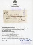 Stamp of Lebanon 1856ca. envelope from Jerusalem, sent before the post office there was open and showing a most unusual manuscript "Jerusalem" above two-line BEYRUT/ 17. Nov. date stamp
