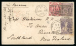 Stamp of New Zealand Incoming Mail: 1868 (Jun 1) small envelope franked Great Britain 3d and 6d, forwarded with NZ 3d