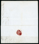 Stamp of Finland 1859 (Sept 7) 5k private stationery entire to Tavastehus, additionally uprated by a 5k cut-out