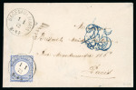 Stamp of France » Lettres Classiques 1872, Lettre en port mixte de Haguenau pour Paris,