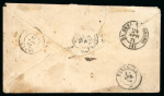 Stamp of France » Lettres Classiques 1871, Lettre de Avignon pour Varzo (Italie) avec Bordeaux n°48