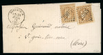Stamp of France » Lettres Classiques 1871, Lettre affranchissement mixte Bordeaux Y&T n°43B + Lauré n°28