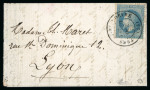 Stamp of France » Ballons Montés 1870, Plié confié du Normandie - Lettre datée de Paris
