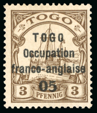 Stamp of Colonies françaises » Togo 1915, type Hohenzollern Y&T n°43, surcharge 05 sur