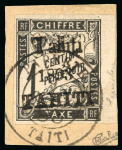 Stamp of Colonies françaises » Tahiti 1893, Y&T n°28, rarissime timbre taxe des colonies